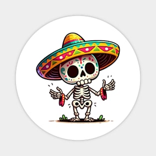 Cute Mexican Skeleton Magnet